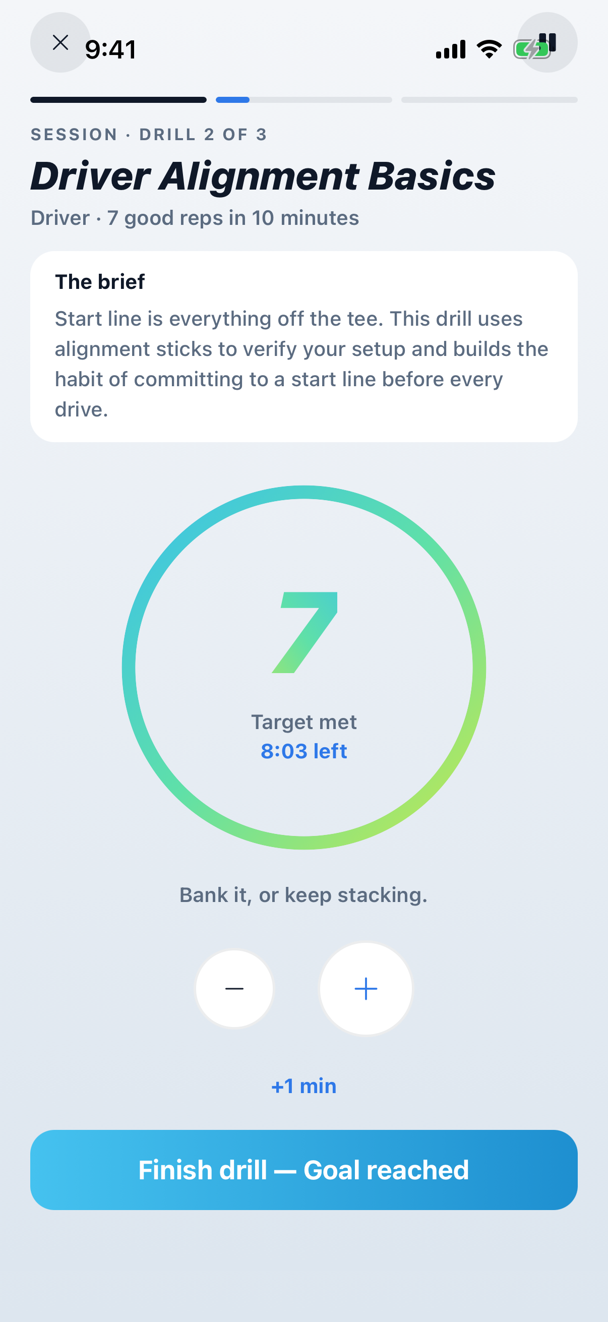 Target met — bank it or keep stacking